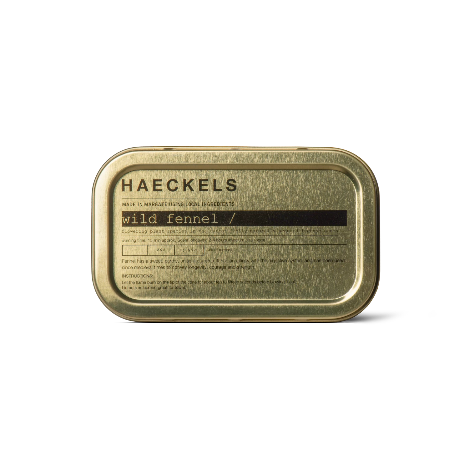 Haeckels Incense Cones Wild Fennel 25 Gr 1 Haeckels Incense Cones Wild Fennel 25 Gr