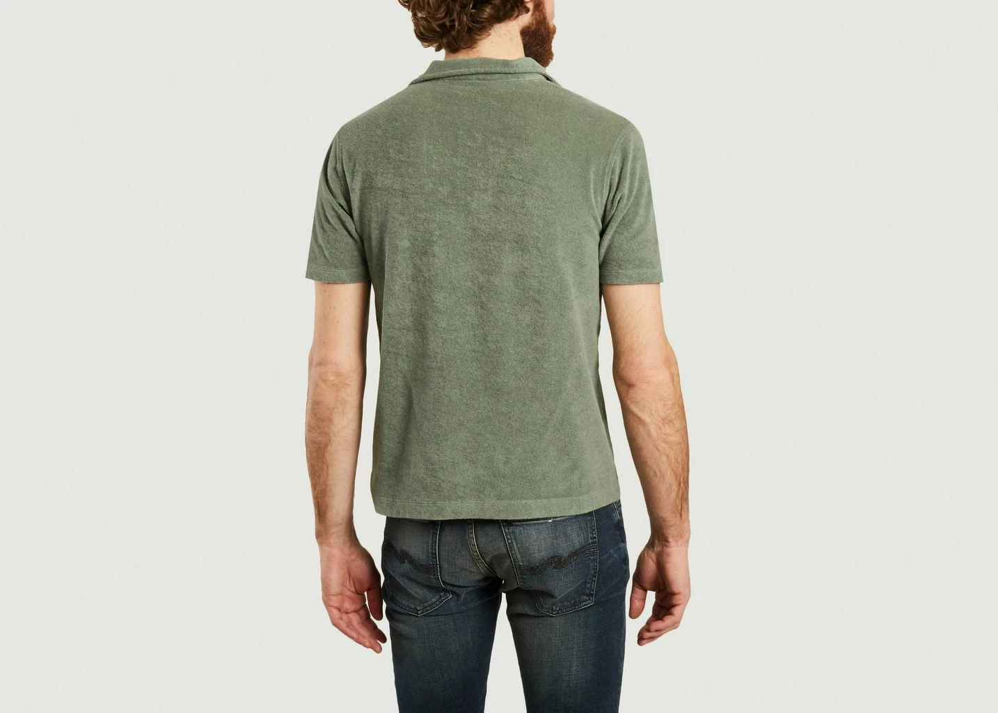 Harmony Green Tao Terry Polo Shirt 2 Harmony Green Tao Terry Polo Shirt