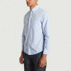 Harmony Slim Fit Striped Shirt In Organic Cotton Célestin