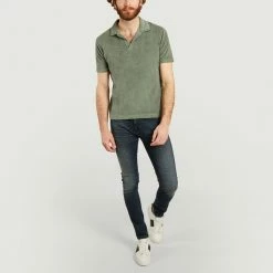 Harmony Green Tao Terry Polo Shirt 5 Harmony Green Tao Terry Polo Shirt