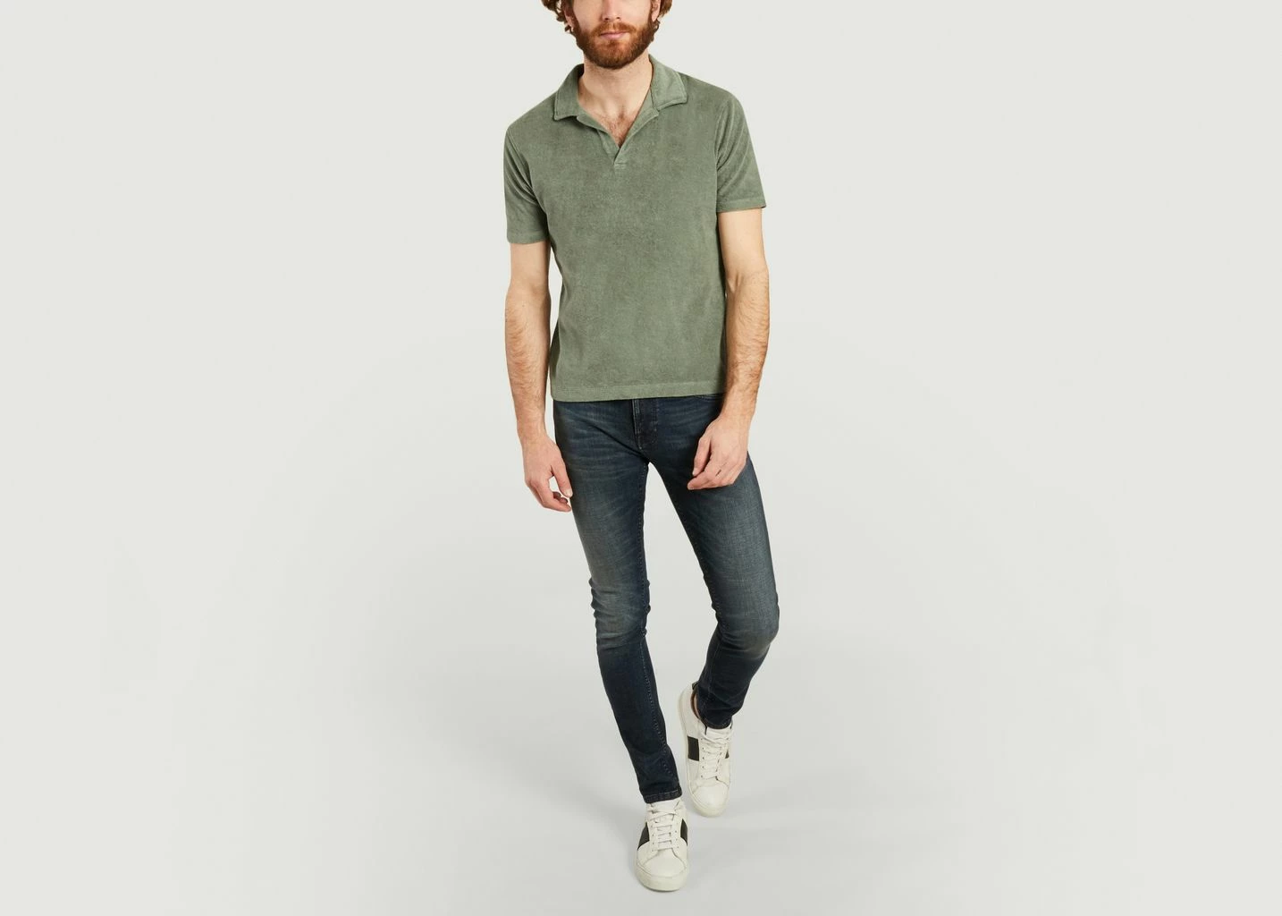 Harmony Green Tao Terry Polo Shirt 3 Harmony Green Tao Terry Polo Shirt