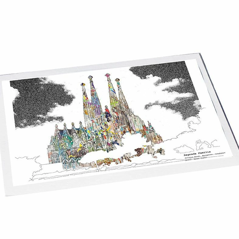 Bornisimo Sagrada Familia Barcelona Print A4 2 Bornisimo Sagrada Familia Barcelona Print A4