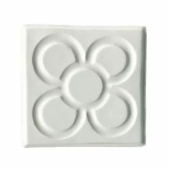 Bornisimo Ceramic Coaster Panot Barcelona Flower White