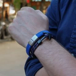 Bornisimo Sailor Nylon Red Navy Bracelet