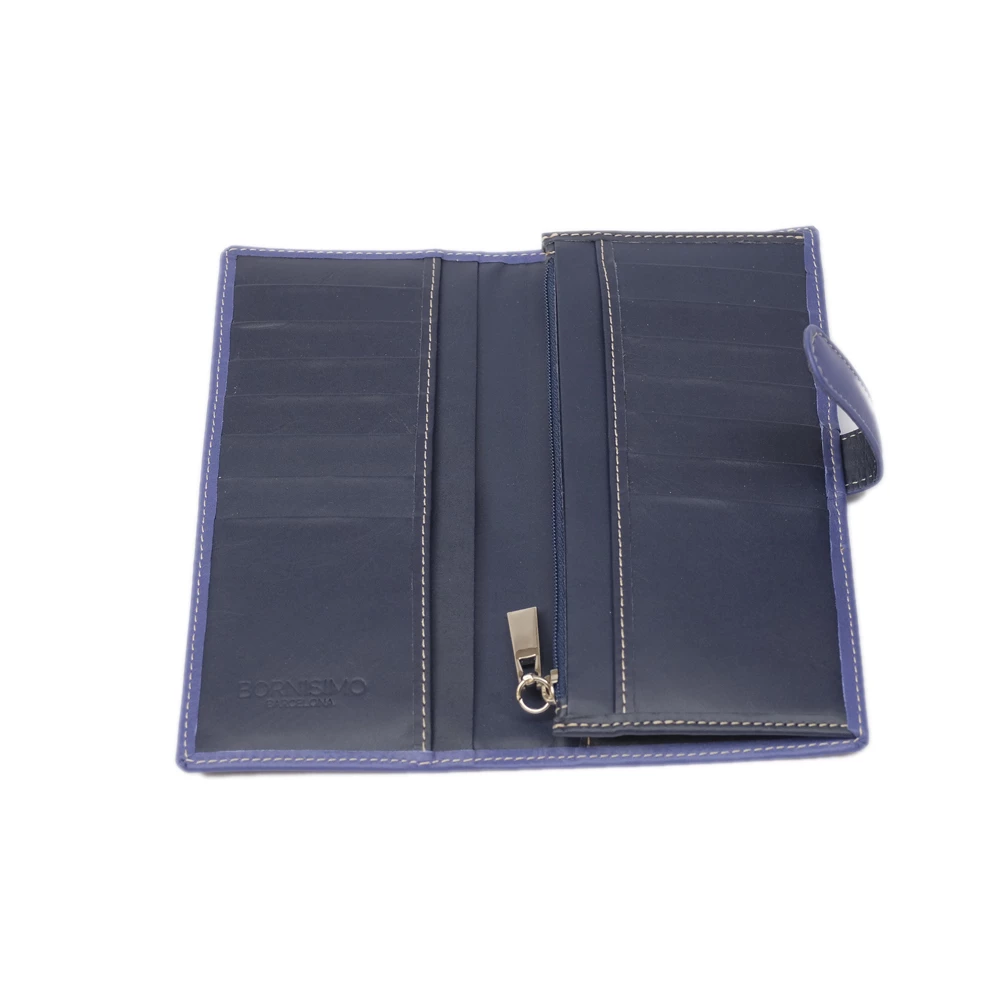 Bornisimo Blue leather Woman Wallet 4 Bornisimo Blue leather Woman Wallet