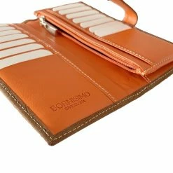 Bornisimo Elba Camel Orange Leather Woman Wallet 8 Bornisimo Elba Camel Orange Leather Woman Wallet