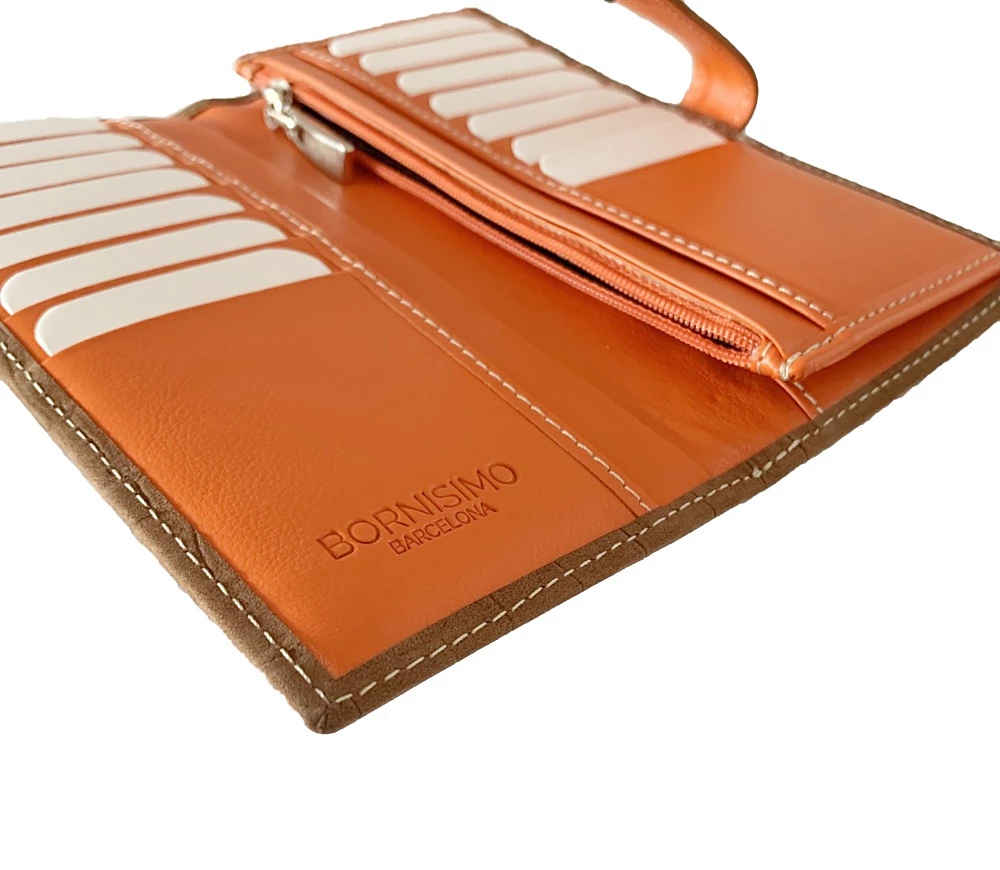 Bornisimo Elba Camel Orange Leather Woman Wallet 4 Bornisimo Elba Camel Orange Leather Woman Wallet