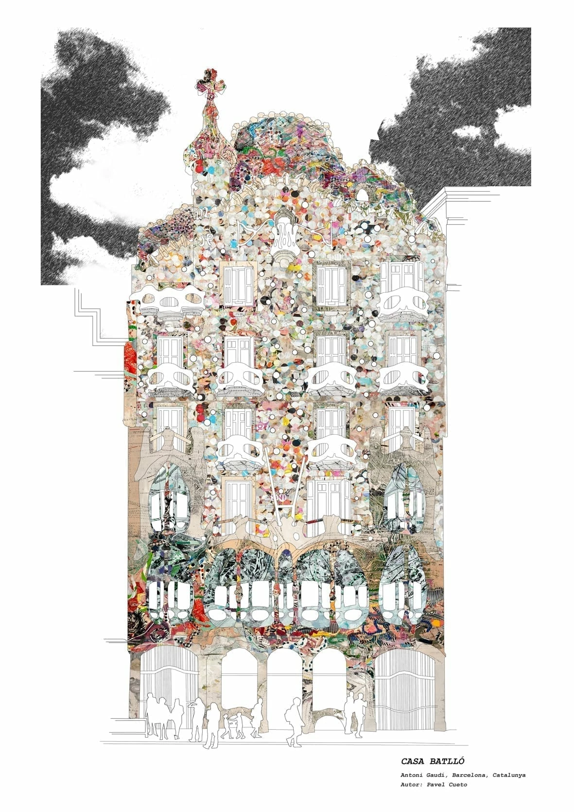 Bornisimo Casa Batlló, Barcelona Print A4 1 Bornisimo Casa Batlló, Barcelona Print A4