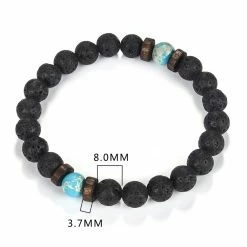 Bornisimo Volcanic Stones Bracelet Black Polished