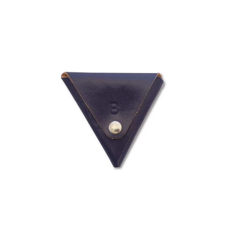 Bornisimo Triangular Leather Coin Purse Violet 1 Bornisimo Triangular Leather Coin Purse Violet