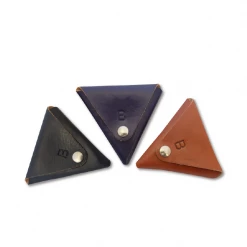 Bornisimo Triangular Leather Coin Purse Violet 5 Bornisimo Triangular Leather Coin Purse Violet