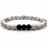 Bornisimo Volcanic Stones Bracelet White-Black