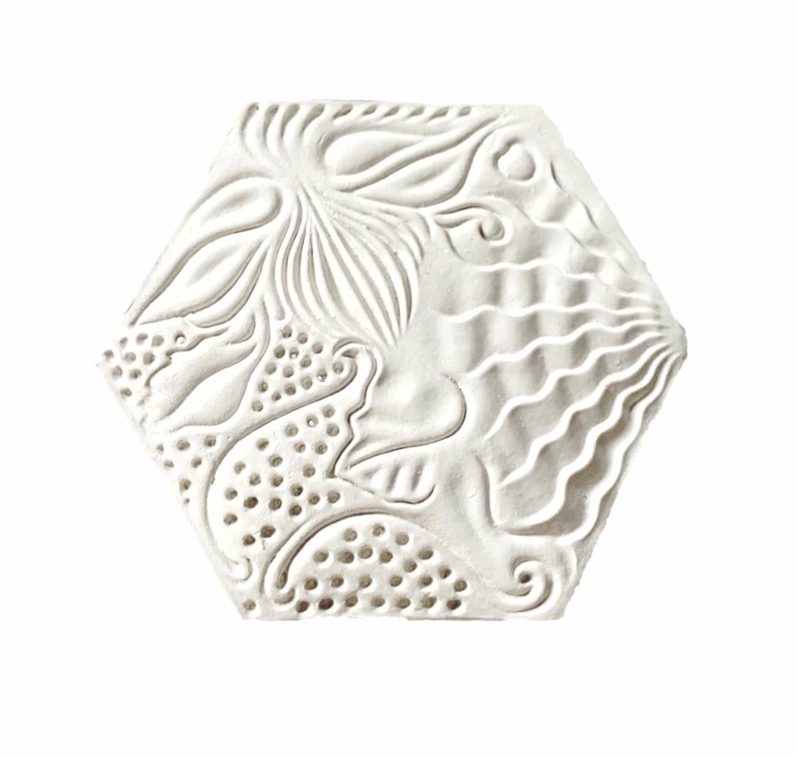 Bornisimo Ceramic Coaster Gaudi Panot White 1 Bornisimo Ceramic Coaster Gaudi Panot White