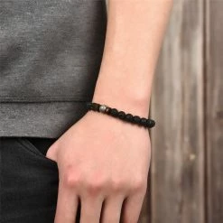 Bornisimo Grey Volcanic Stones Bracelet