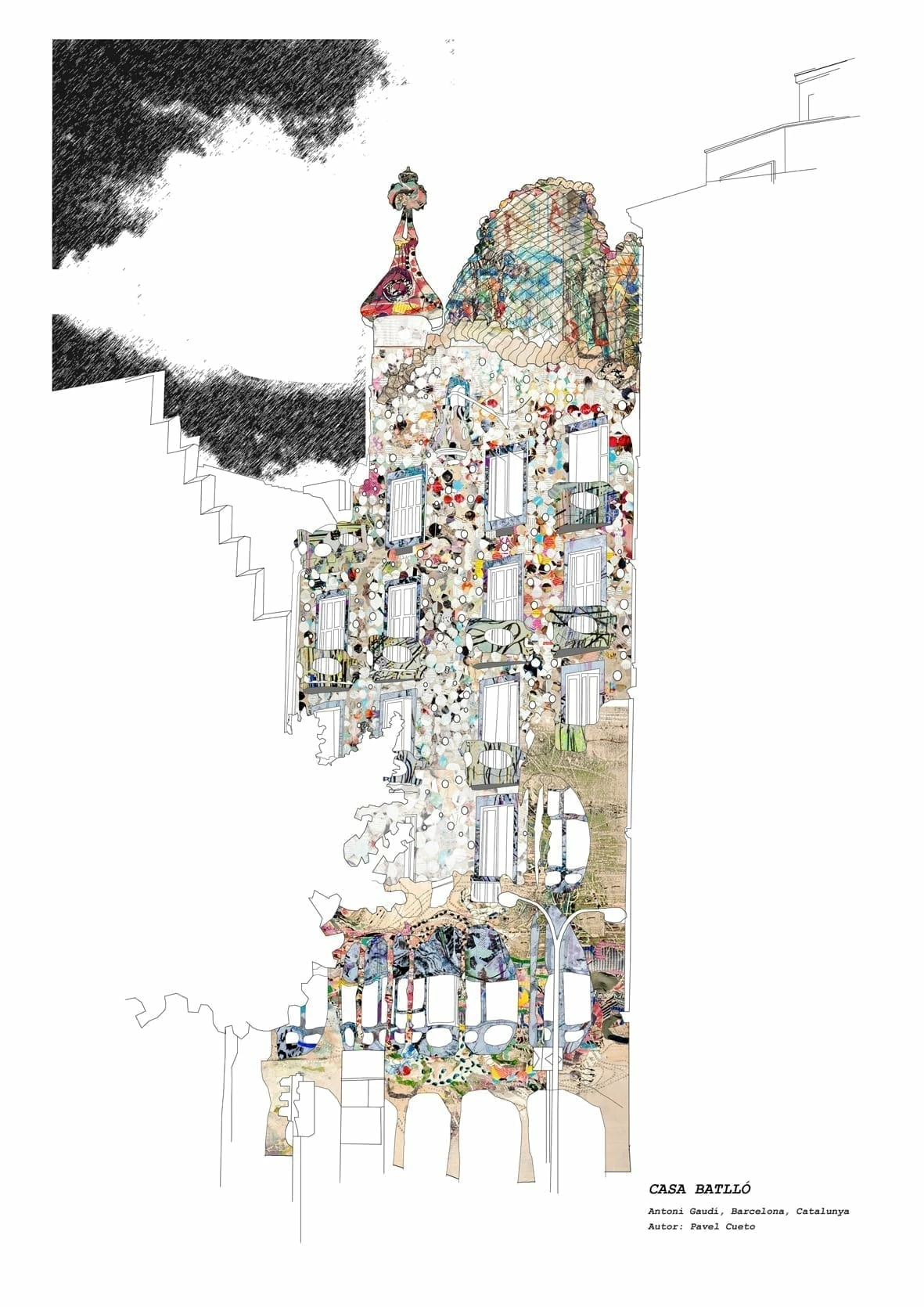 Bornisimo Casa Batlló Costat, Barcelona Print A4 1 Bornisimo Casa Batlló Costat, Barcelona Print A4