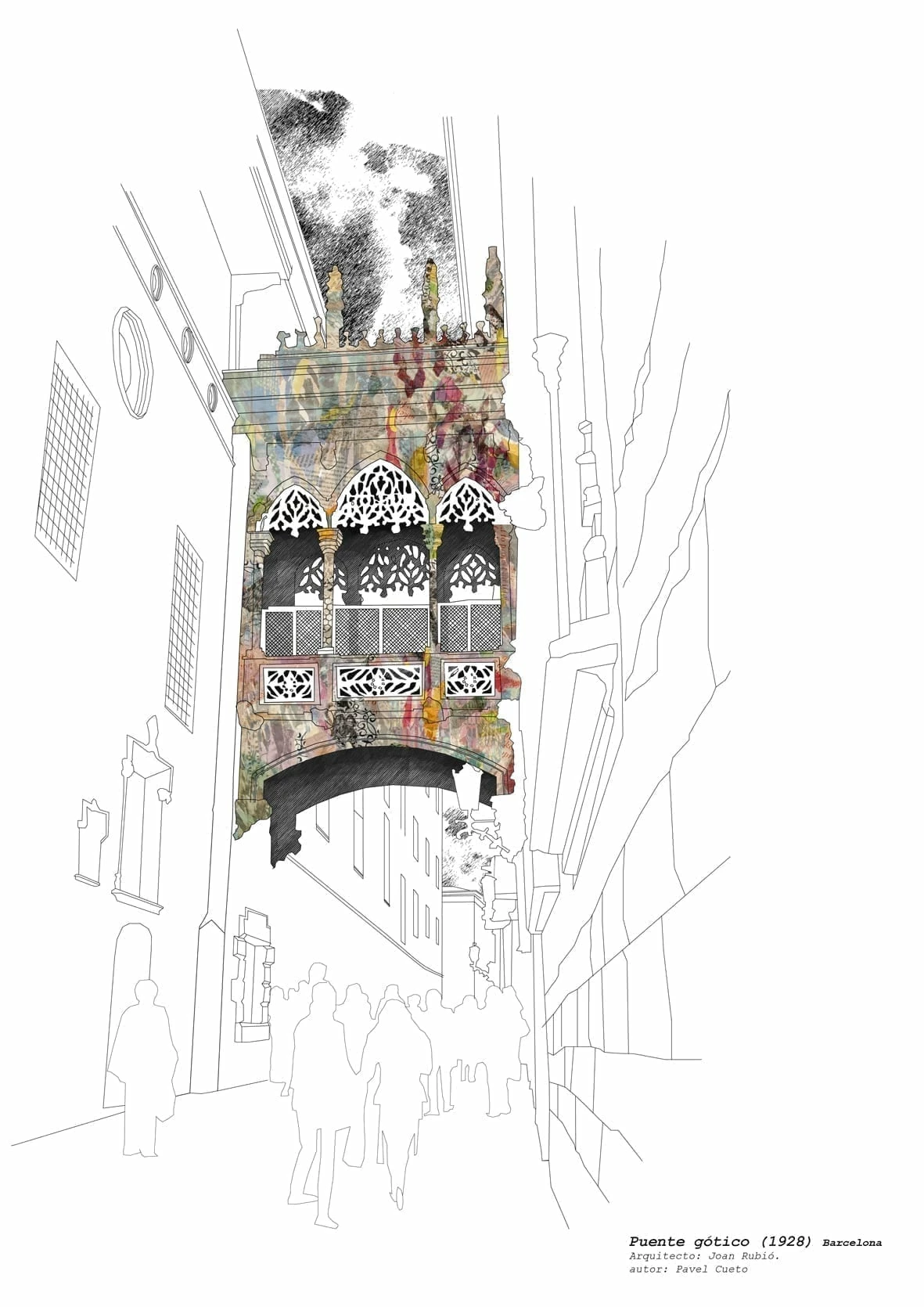 Bornisimo Carrer Del Bisbe, Barcelona Print A5 1 Bornisimo Carrer Del Bisbe, Barcelona Print A5