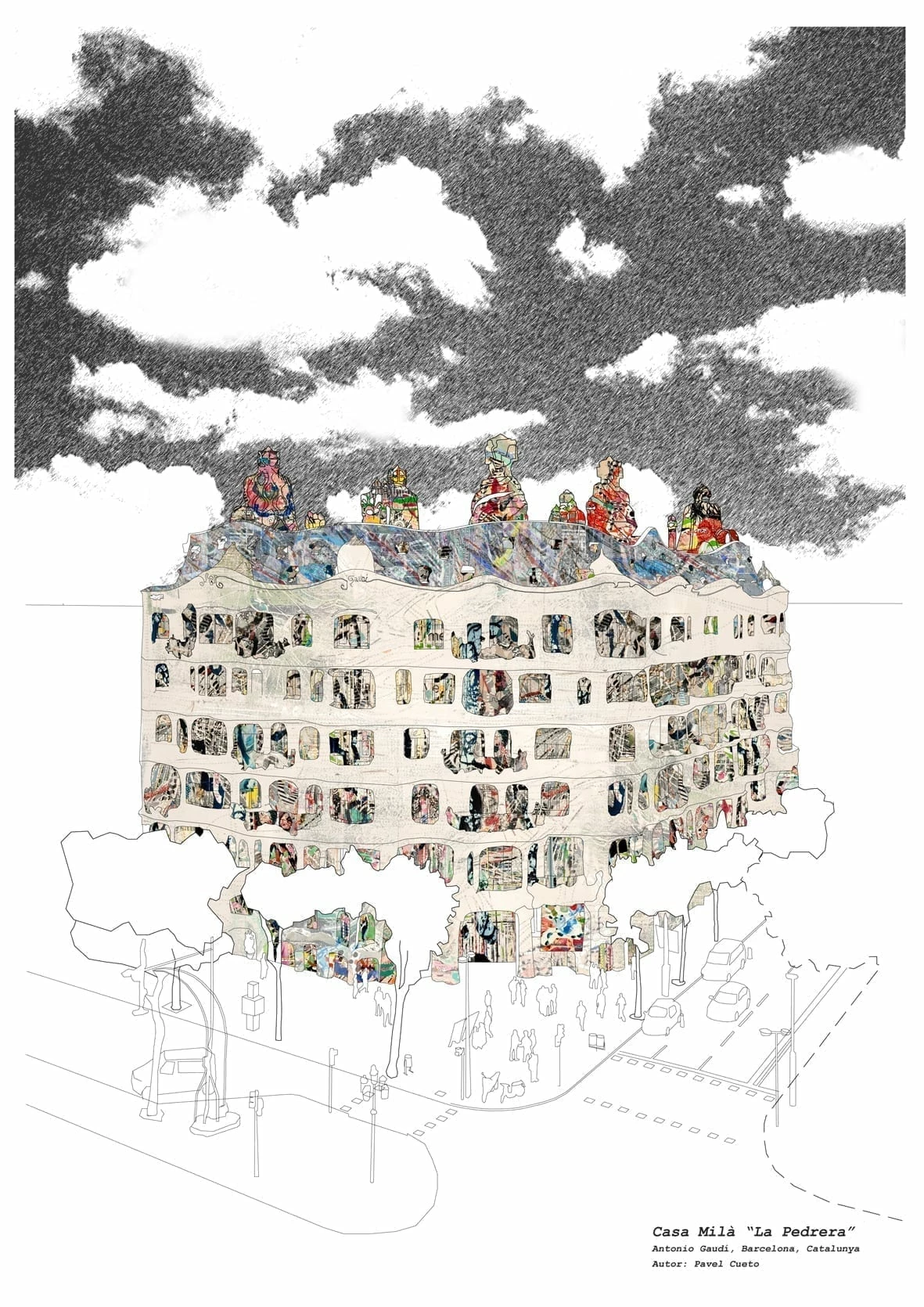 Bornisimo La Pedrera, Barcelona Print A5 1 Bornisimo La Pedrera, Barcelona Print A5