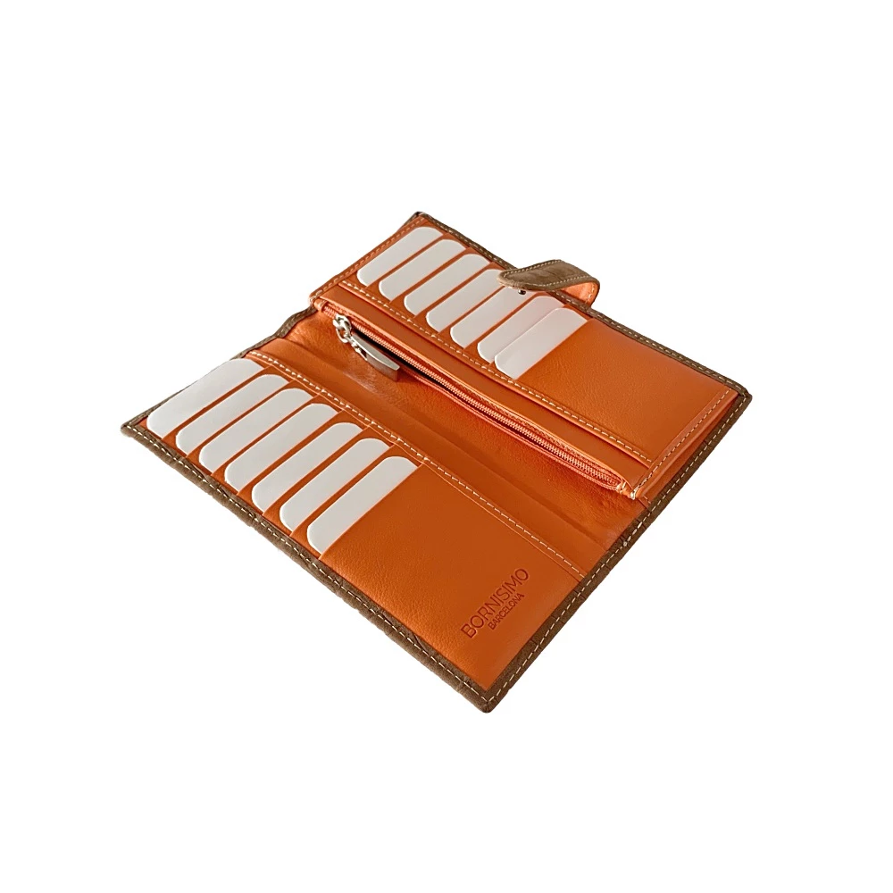 Bornisimo Elba Camel Orange Leather Woman Wallet 3 Bornisimo Elba Camel Orange Leather Woman Wallet