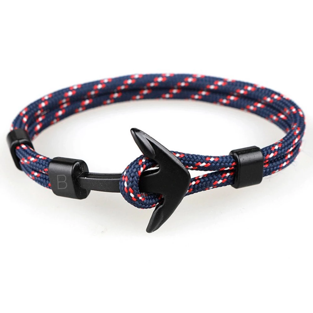 Bornisimo Sailor Nylon Red Navy Bracelet 1 Bornisimo Sailor Nylon Red Navy Bracelet