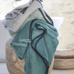 Harmony 50 x 100cm Cotton Embroidered Issey Bath Towel pack of two