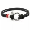 Bornisimo Nylon Bracelet Black & Steel Buckle
