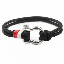 Bornisimo Nylon Bracelet Black & Steel Buckle
