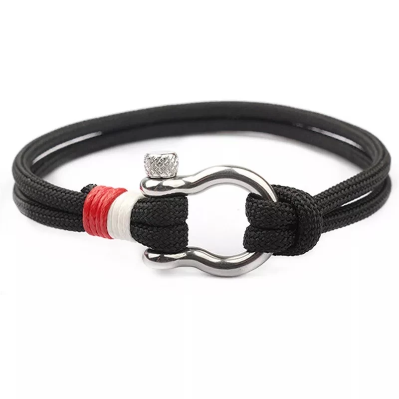 Bornisimo Nylon Bracelet Black & Steel Buckle 1 Bornisimo Nylon Bracelet Black & Steel Buckle