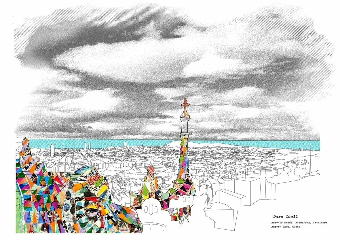 Bornisimo Parc Guell Vistas, Barcelona Print A4 1 Bornisimo Parc Guell Vistas, Barcelona Print A4