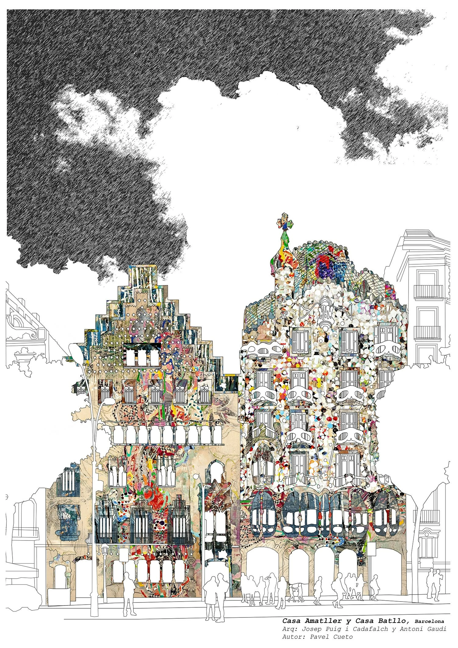 Bornisimo Casa Amatller Y Batllo Barcelona Print A5 1 Bornisimo Casa Amatller Y Batllo Barcelona Print A5