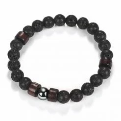 Bornisimo Volcanic Stones Bracelet Black Polished