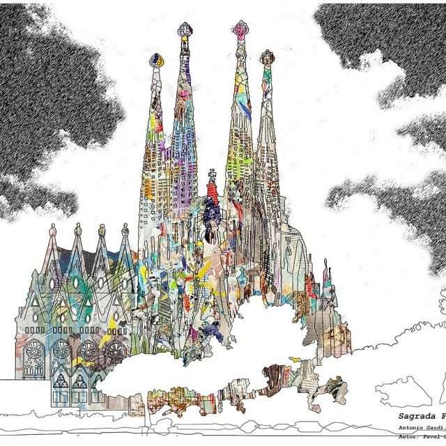 Bornisimo Sagrada Familia Barcelona Print A4 1 Bornisimo Sagrada Familia Barcelona Print A4